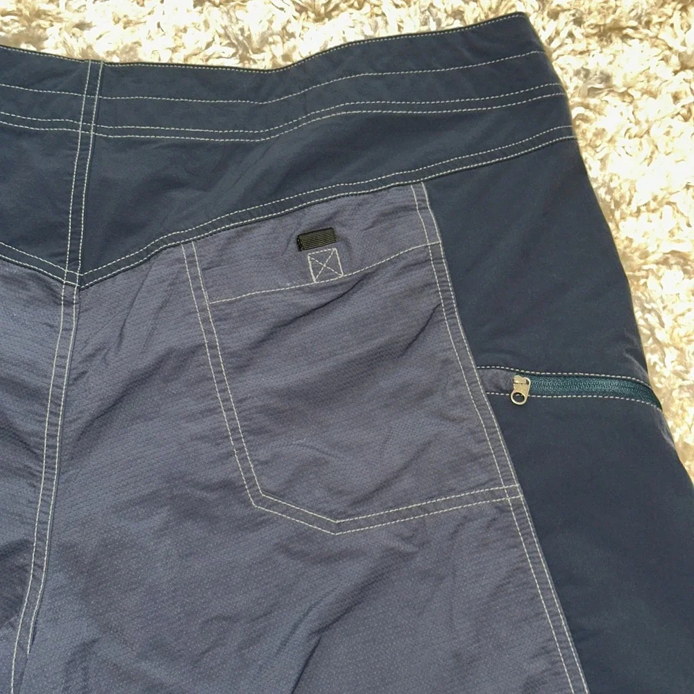 Kuhl Mens Navy Blue Stretch Hiking Shorts Size 38 Technical Outdoor Cargo